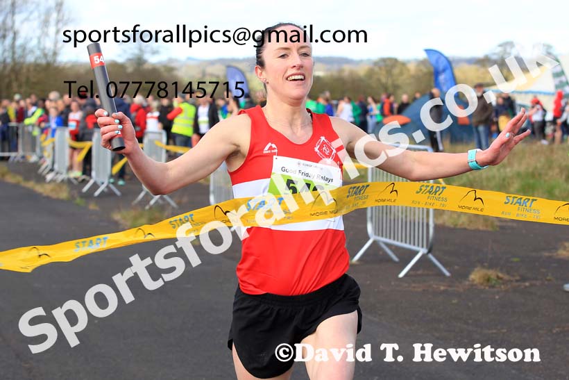 Senior womens 2023 Elswick Harriers Road Relays, Albamarle Barrack Airfield, Ouston, Northumberland. Photo: David T. Hewitson/Sports for All Pics